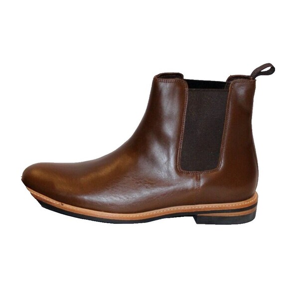 NISOLO MEN'S JAVIER LEATHER CHELSEA BOOTS BROWN SZ 11 $260 NIB - Picture 5 of 7